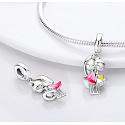 Sterling silver 925 Sisters Forever, Best Friends 2in1 family bracelet pendant