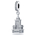 Charm Sterling silver 925 Poland Palace of Culture and Science, travel bracelet pendant