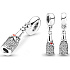 Charm Sterling silver 925 Bottle of champagne - time of celebration, anniversary bracelet pendant