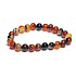 Agate yellow fire bracelet elastic natural stone, ball 8 mm / 16 - 17 cm