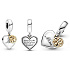 Sterling silver 925 Tree of Life, Heart, Mom, 2in1 family bracelet pendant