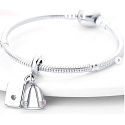 Sterling silver 925 Book, briefcase and smiley face, 2in1 pendant for bracelet interests