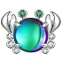 Charm Sterling silver 925 Crab, bead on bracelet animal