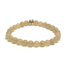 Quartz with Rutile gold bracelet elastic natural stone, ball 6 mm / 16-17 cm, the most perfect healer