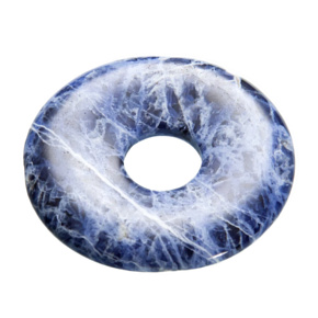 Sodalite Donut natural stone 30 mm, communication stone