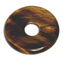Tiger's Eye Donut natural stone 30 mm, stone of sun and earth, stone of sun and earth, brings luck and wealth