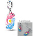 Sterling Silver 925 Luminous - Sign of the Zodiac Pisces, Bracelet Pendant