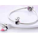 Sterling Silver 925 Charming Young Couple Bead Bracelet Love