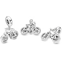 Charm Sterling silver 925 Dazzling Wheel, pendant on bracelet sport