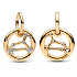 Charm Sterling silver 925 Gold plated Zodiac sign Leo, pendant for bracelet