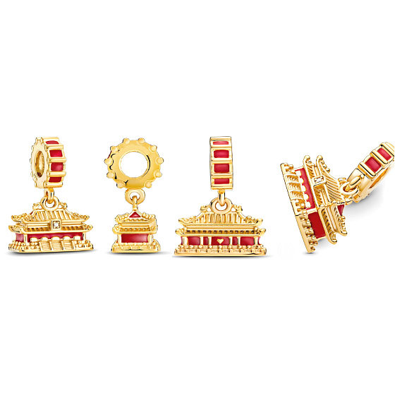 Sterling silver 925 Beijing Forbidden City1, travel bracelet pendant
