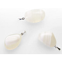 Agate white Troml pendant natural stone M, provides peace and tranquility