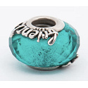 Friends Forever faceted glass charm – bracelet bead, friendship