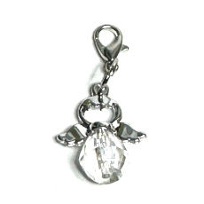 Guardian angel pendant with faceted glass ball 24 x 1,5 mm 1 piece