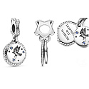 Sterling silver 925 Harry Potter - Rhinestone + cubic zirconia, 2in1 pendant for bracelet