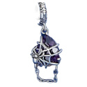 Charm Sterling Silver 925 Spider Web with Spider, Pendant for Bracelet Halloween
