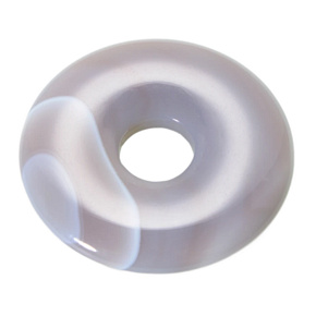 Agate grey Donut natural stone 30 mm