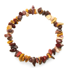 Mokait bracelet elastic chopped natural stone 19 cm, motivational stone