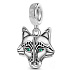Charm Sterling silver 925 Wolf, animal bracelet pendant