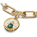 Charm Sterling Silver 925 Mini Locket Beetle Scarab, Animal Bracelet Pendant
