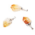 Citrine in metal pendant natural stone approx. 2,5 - 3 cm, stone of abundance, success