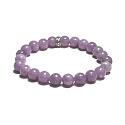 Lepidolite pink bracelet elastic natural stone, ball 8 mm / 16-17 cm, athletes amulet