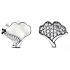 Charm Sterling silver 925 Ginkgo Biloba Smart, bead for bracelet nature