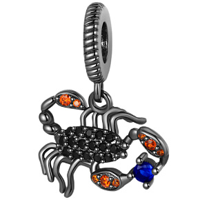 Charm Sterling silver 925 Scorpion, animal bracelet pendant