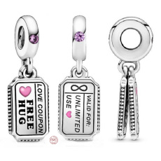 Charm Sterling Silver 925 Love Coupon Set, Love Bracelet Pendant
