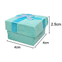 Gift box with jewelry sponge and ribbon 4 x 4 x 2.5 light blue 1 piece