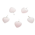 Rose Heart Pendant natural stone 1,5 cm 1 piece, stone of love