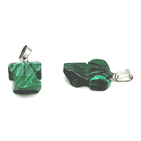 Malachite Frog for luck pendant natural stone approx. 20 x 15 mm, stone of fulfilled wishes Malachite Frog for luck pendant natural stone approx. 20 x 15 mm, stone of fulfilled wishes