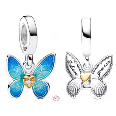 Charm Sterling silver 925 Butterfly, animal bracelet pendant