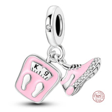 Charm Sterling silver 925 Slimming program 2in1, pendant bracelet sport