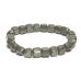 Pyrite bracelet elastic natural, cube 8 mm / 16-17 cm, master of self-confidence and abundance