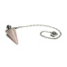Rose pendulum natural stone 3,5 cm + chain with ball 18 cm, love stone