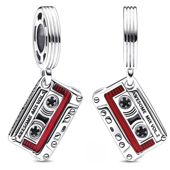 Sterling silver 925 Marvel Guardians of the Galaxy, Cassette tape, bracelet pendant