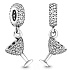 Charm Sterling Silver 925 Cocktail Glasses - Celebration Time, Anniversary Bracelet Pendant