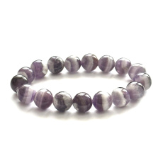 Amethyst chevron bracelet elastic natural stone, 12 mm bead / 16 - 17 cm, stone of kings and bishops Amethyst chevron bracelet elastic natural stone, 12 mm bead / 16 - 17 cm, stone of kings and bishops