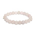 Rose bracelet elastic natural stone, ball 8 mm / 16 - 17 cm, love stone
