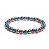 Hematite coloured bracelet elastic natural stone, ball 6 mm / 16 - 17 cm, healthy blood stone