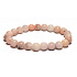 Opal pink bracelet elastic natural stone, ball 8 mm / 16-17 cm, stone of queen, attraction, female intuition and beauty