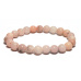Opal pink bracelet elastic natural stone, ball 8 mm / 16-17 cm, stone of queen, attraction, female intuition and beauty