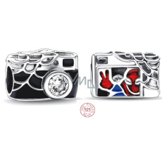 Charm Sterling silver 925 Marvel Spiderman camera, bead on bracelet Charm Sterling silver 925 Marvel Spiderman camera, bead on bracelet