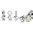 Charm Sterling Silver 925 Plush Baby Bear 3in1, Bracelet Pendant Family
