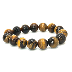 Tiger eye yellow bracelet elastic natural stone, ball 14 mm / 16-17 cm, stone of the sun and earth, brings luck and wealth Tiger eye yellow bracelet elastic natural stone, ball 14 mm / 16-17 cm, stone of the sun and earth, brings luck and wealth