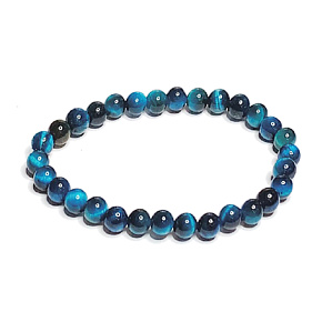 Tiger eye blue bracelet elastic natural stone, ball 6 mm / 16-17 cm, stone of the sun and earth, brings luck and wealth Tiger eye blue bracelet elastic natural stone, ball 6 mm / 16-17 cm, stone of the sun and earth, brings luck and wealth
