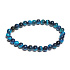 Tiger eye blue bracelet elastic natural stone, ball 6 mm / 16-17 cm, stone of the sun and earth, brings luck and wealth