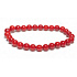 Coral Bamgbus red bracelet elastic natural stone, ball 6 mm / 16 - 17 cm