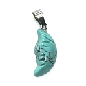 Tyrkenite Moon pendant natural stone, hand cut figurine 2,2 x 10 mm, stone of young people, looking for a life goal